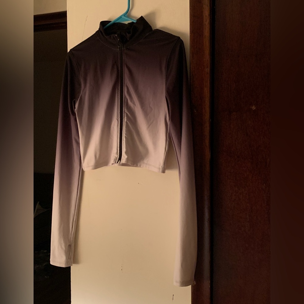Forever 21 Cropped Ombré Workout Jacket
